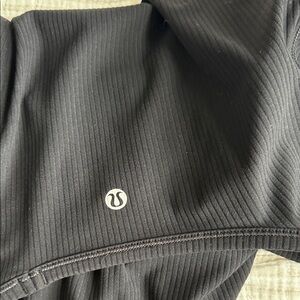 lululemon athletica Ribbed Black Crop Top